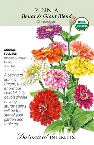 Benary's Giant Blend Zinnia Seeds