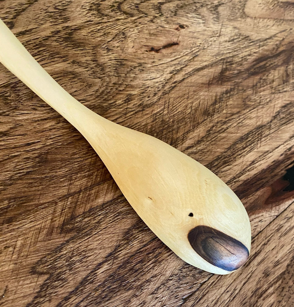 HAND CARVED BLACK WALNUT COOKING SPOON – Ellei Home